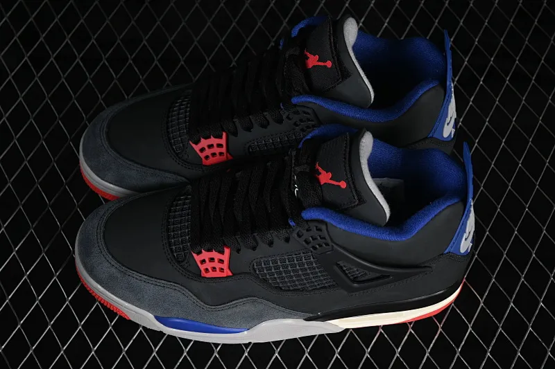 All categories Air Jordan Jordan series basketball shoes Air Jordan 4 X version Air Jordan 4 Retro "Lase" AJ4 Joe 4 black gray blue color FV5029-003